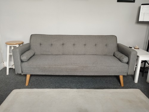 Grey sofa bed seater clic - grey, 3-seater