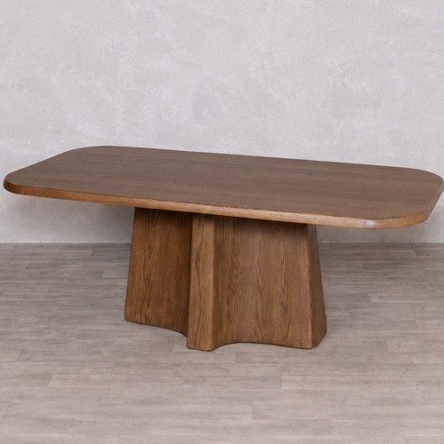 Wooden dining table with - wooden,