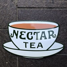 Nectar Tea Enamel Sign No Drill Holes
