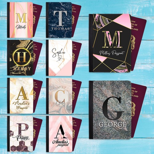 Marble design passport cover - design,
