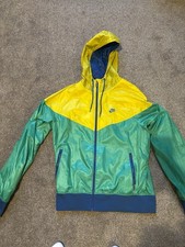 Nike Windrunner Medium Yellow Green Blue Vintage Windbreaker Jacket