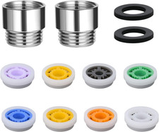 Shower Flow Reducer Limiter Set Water Saver Tap Restrictor 8 Flow Options