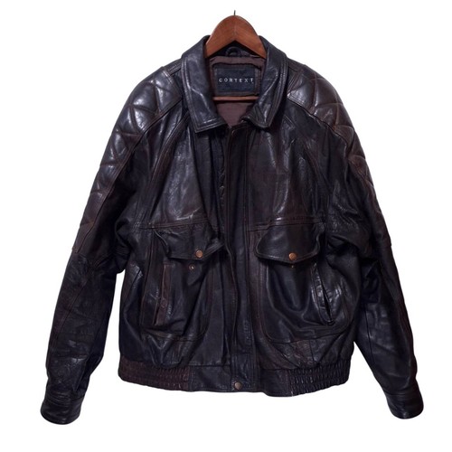 Vtg context genuine leather - vtg,