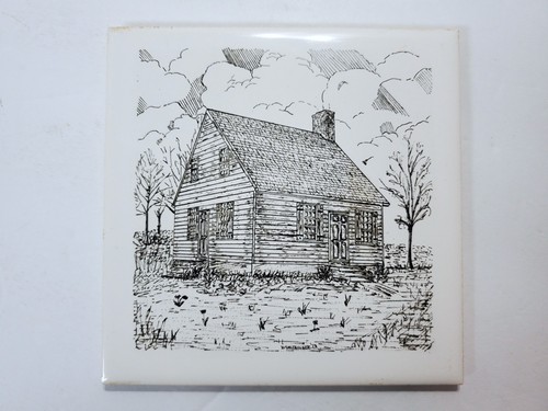 Vintage 1973 white - tile, trivet