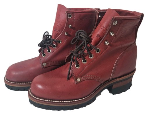 Chippewa redwood lace boots - redwood, up