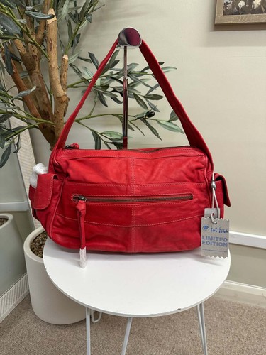 Fat face red leather - red, multi