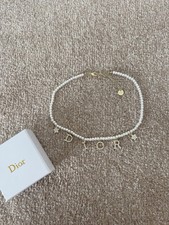 Dior Pearl and Gold Charm Necklace