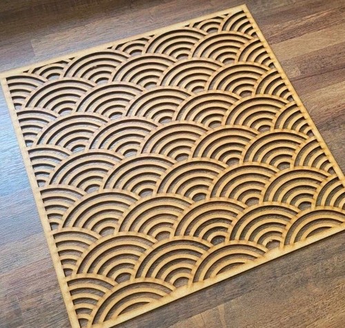 Laser cut decorative square - laser,
