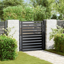 Garden Gate Black Aluminium