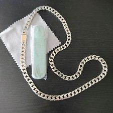 New Solid Sterling Silver Cuban Link Chain – 56.33g | 55cm | 7mm