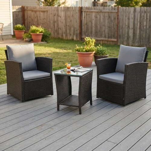 Rattan garden furniture set - rattan,