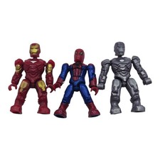 2010 Mega Bloks Marvel Series 1 Spider-Man & Iron Man Bundle Mini Action Figures