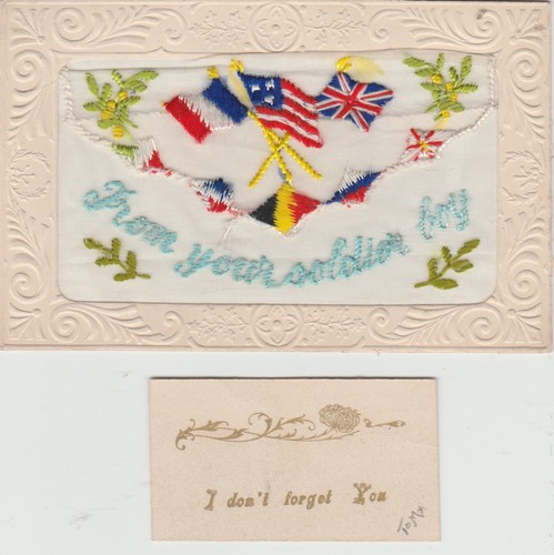 Silk postcard flags of - 1,