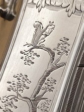 FINE J & J ANGELL ANTIQUE SOLID SILVER JAPANESE STYLE MUG, 1845 VICTORIA 139g