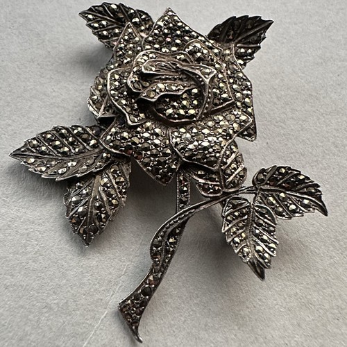 Vintage solid silver marcasite - vintage,