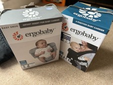 Ergo baby Omni 360 Black Carrier With Grey Infant Insert Both With Original Box