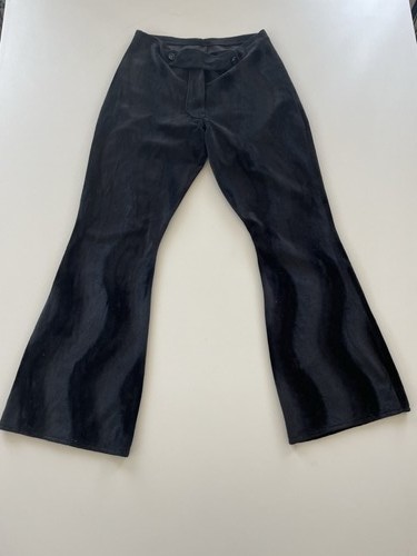 Vintage black velour - velour, flare