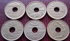 6 COMMEMORATIVE 25 PESETA