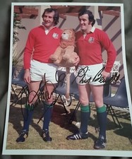 gareth edwards phil bennett british lions full body portrait signed 10x8 photo