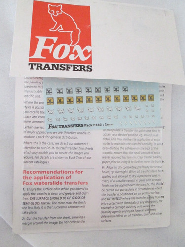 Gauge fox transfers f663 - n,