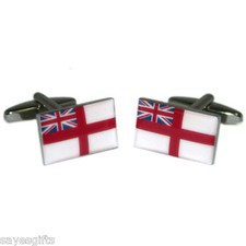 High Quality White Ensign Flag Cufflinks