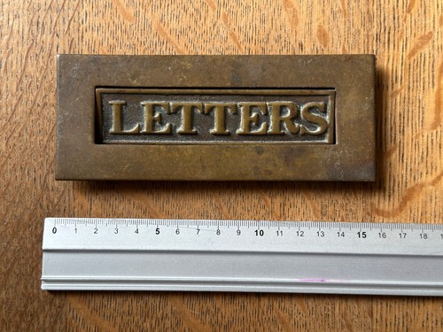 Antique victorian brass letter - victorian,