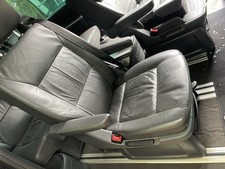 VW T5 CARAVELLE RARE FULL LEATHER REAR SWIVEL SLIDING CAPTAINS SEAT CHAIR