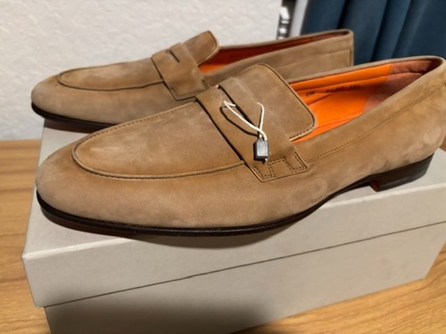 Santoni suede loafers size - santoni, loafers-size