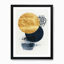 Gold And Black Circles 1 Art
