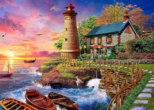 Lighthouse 1000 piece - lighthouse, jigsaw