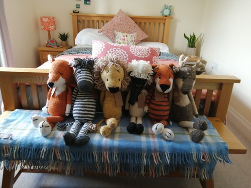 New knitted wool animal - new,