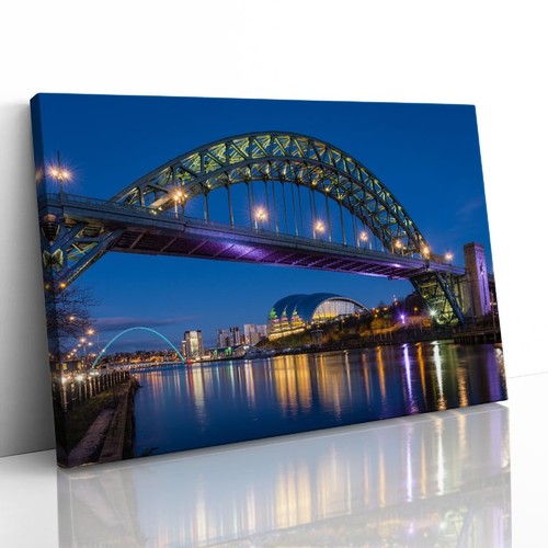 Tyne bridge dusk - tyne bridge at dusk, canvas