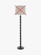 John Lewis Wiggle Wooden Floor Lamp Stand H156cm - Black Ash [No Lampshade)