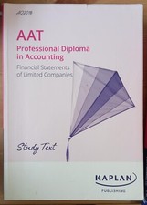 AAT LEVEL 4 FINANCIAL STATEMENTS OF LIMITED COMPANIES  STUDY TEXT 