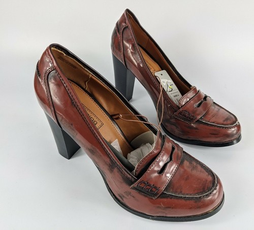 Red herring brown faux - faux, leather
