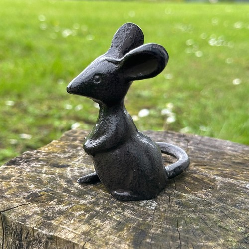 Cast iron mouse ornament - iron,