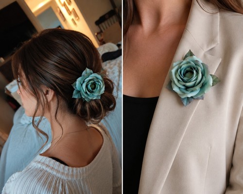 Fabric flower hair - 9,