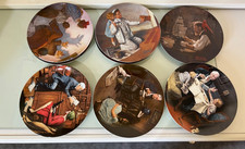 x8 Vintage Norman Rockwell Collector Plates Knowles 1980s Limited Edition