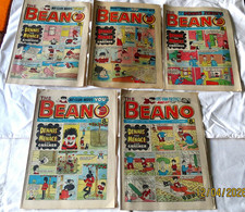 THE BEANO COMICS x 5 DENNIS