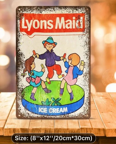 Lyons maid tin - maid, 8x12"