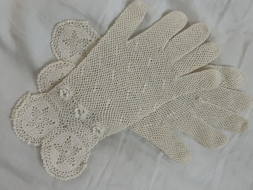 Vintage ivory crochet lace - vintage,