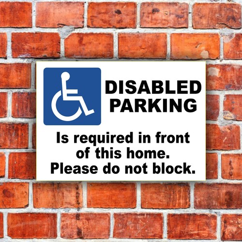 Disabled parking required in - disabled, ~