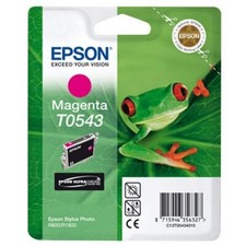 Epson T0543 Magenta Ink Cartridge Genuine Original Frog R800 R1800 .