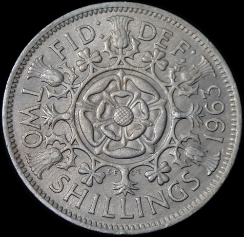 Two shillings 1963 - uk,
