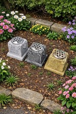Stone Memorial Grave Vase In