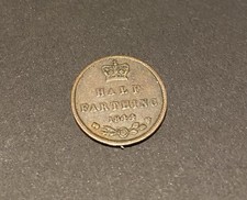 QUEEN VICTORIA HALF FARTHING 1844, CIRCULATED