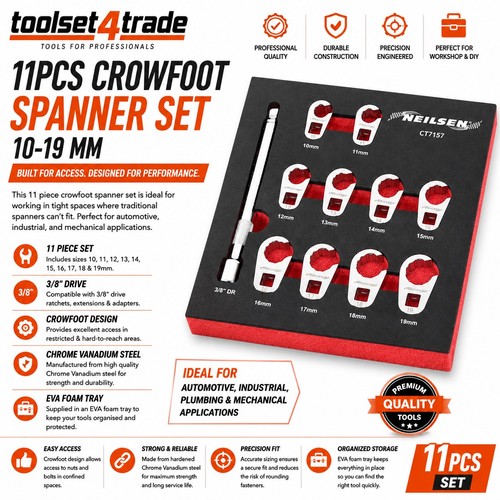 Crowfoot spanner wrench - wrench, set