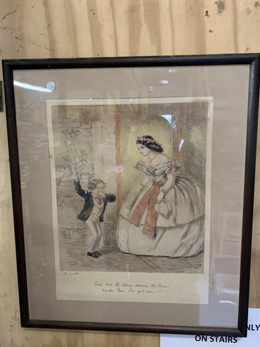 John leech framed coloured - john,