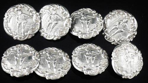 Sterling silver large buttons - large,
