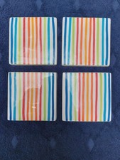 Whittard Of Chelsea Set Of Four Striped Coasters